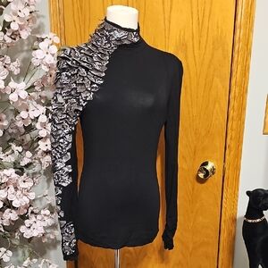Gracia Turtleneck Reptile Scales Top